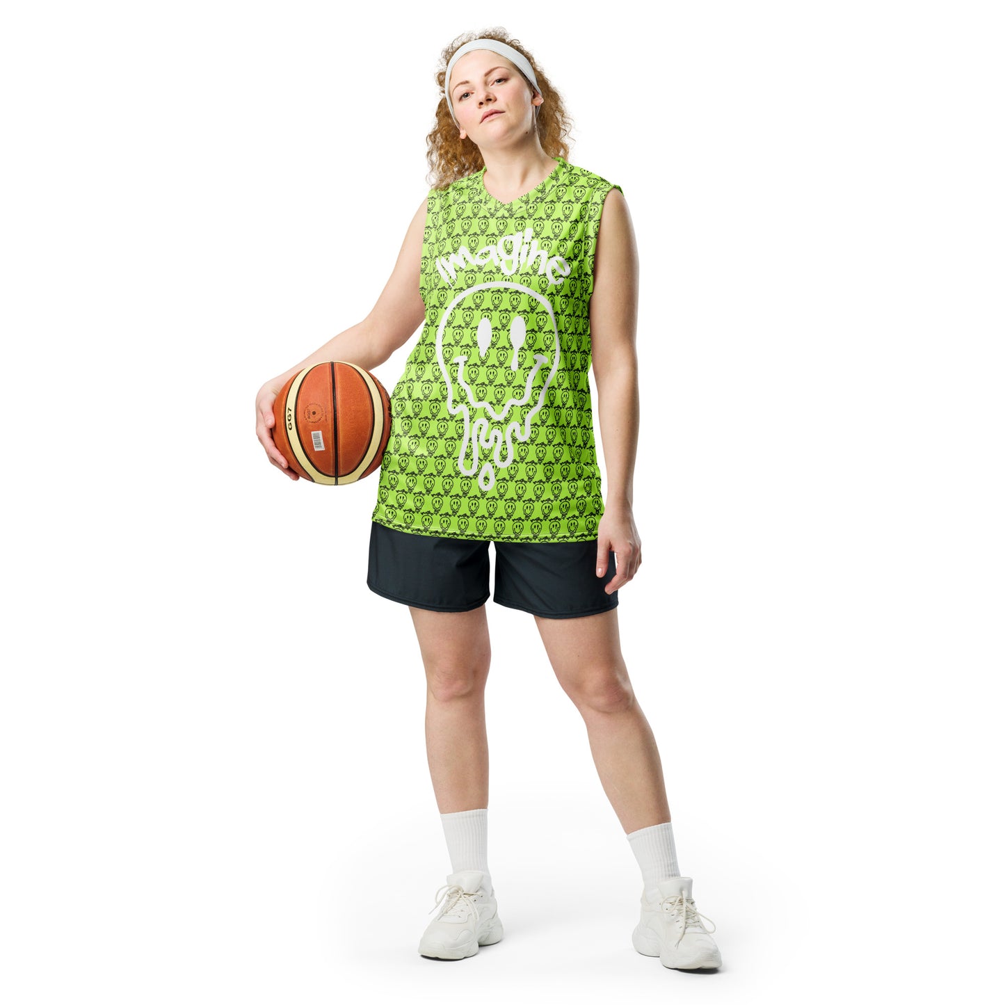 Imagine Recycled unisex basketball jersey