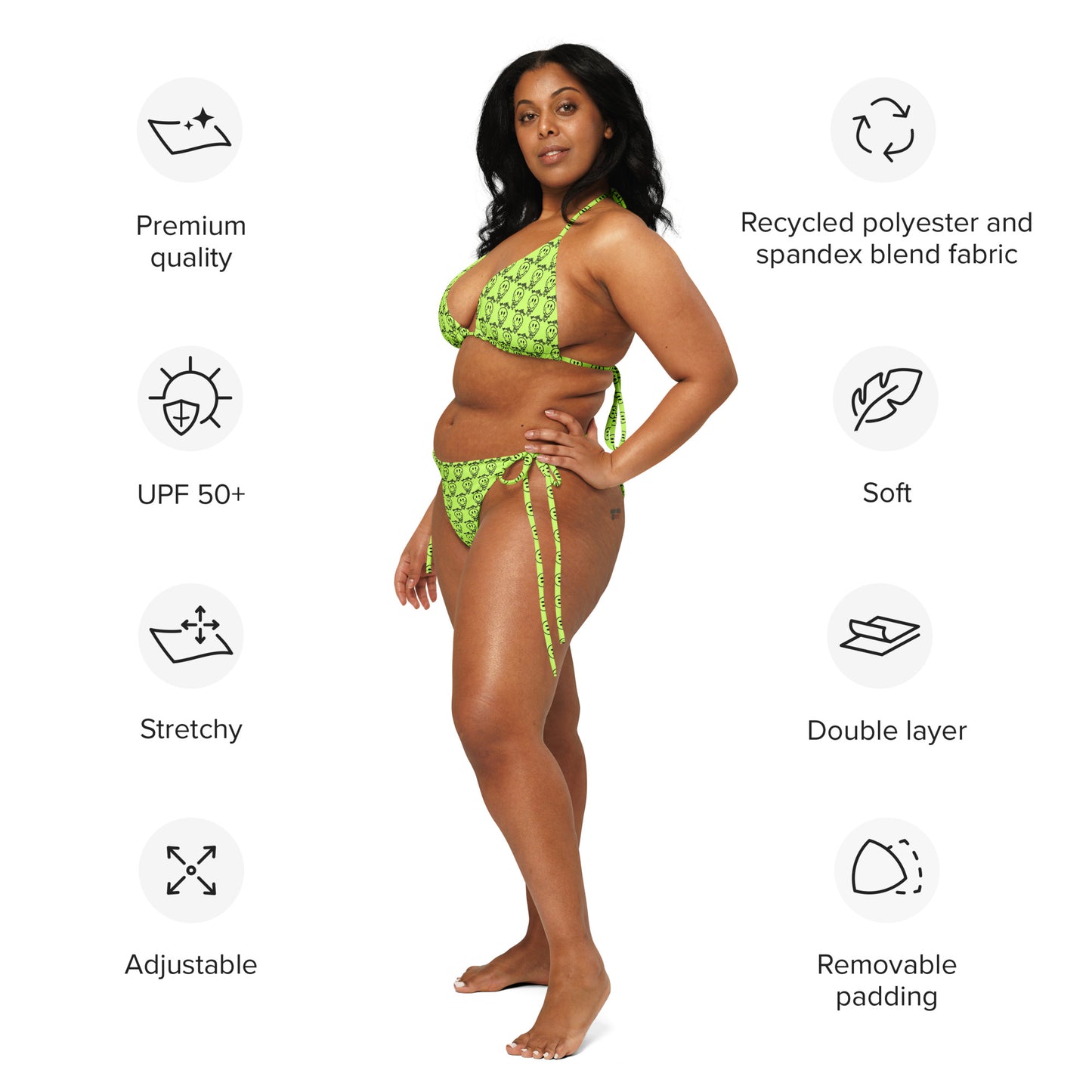 Imagine All-over print recycled string bikini