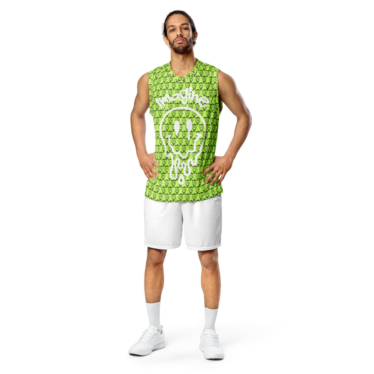 Imagine Recycled unisex basketball jersey